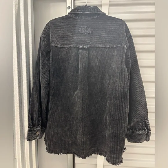 LA MIEL Black Corduroy Lightweight Jacket - Picture 5 of 11